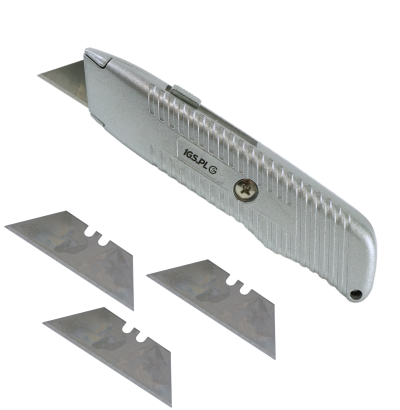 Nóż metalowy do cięcia z chowanym ostrzem