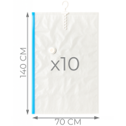 WORKI PRÓŻNIOWE 140 x 70 CM 10 SZTUK, NA KURTKI, PŁASZCZE, DO SZAFY MOCNE GRUBE - 2