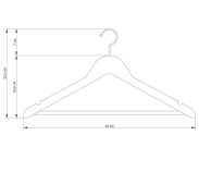 WIESZAK DREWNIANY BRĄZOWY NA UBRANIA ZESTAW X10 WIESZAKI DREWNIANE - 2