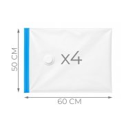 WORKI PRÓŻNIOWE 60 x 50 CM ZESTAW 4 SZTUK, NA UBRANIA, PLUSZAKI DO SZAFY, GARAŻU, PIWNICY, NA STRYCH MOCNE GRUBE - 2