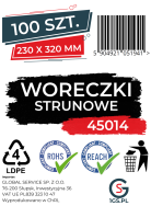 Woreczki strunowe 100 sztuk, mocne torebki zamykane 230 x 320 mm, grube 50 mic - 2