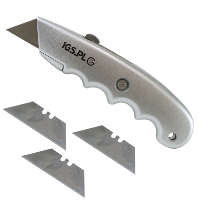 Nóż metalowy do cięcia z chowanym ostrzem