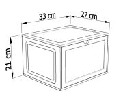 Pojemnik do przechowywania na buty, otwierany w kolorze transparentnym do szafy, garderoby - 2