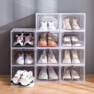 Pojemnik do przechowywania na buty, otwierany w kolorze transparentnym do szafy, garderoby - 3
