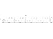 Wieszak 1002 mm z 35 uchwytami, haczykami, kolor biały przykręcany - 2