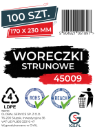 Woreczki strunowe 100 sztuk, mocne torebki zamykane 170 x 230 mm, grube 50 mic - 2