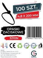 Opaski zaciskowe kablowe 4,8 x 200 mm - 2