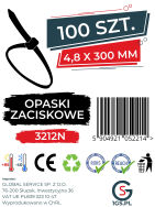 Opaski zaciskowe kablowe 4,8 x 300 mm - 2