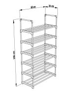 Półka na buty stojak regał organizer 6 półek loft do przedpokoju - 2