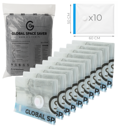 WORKI PRÓŻNIOWE 60 x 50 CM ZESTAW 10 SZTUK, NA UBRANIA, ZABAWKI DO SZAFY, GARAŻU, PIWNICY, NA STRYCH MOCNE GRUBE