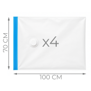 WORKI PRÓŻNIOWE 100 x 70 CM ZESTAW 4 SZTUK, NA UBRANIA, ZABAWKI DO SZAFY, GARAŻU, PIWNICY, NA STRYCH MOCNE GRUBE - 2