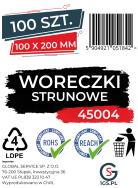 Woreczki strunowe 100 sztuk, mocne torebki zamykane 100 x 200 mm, grube 50 mic - 2