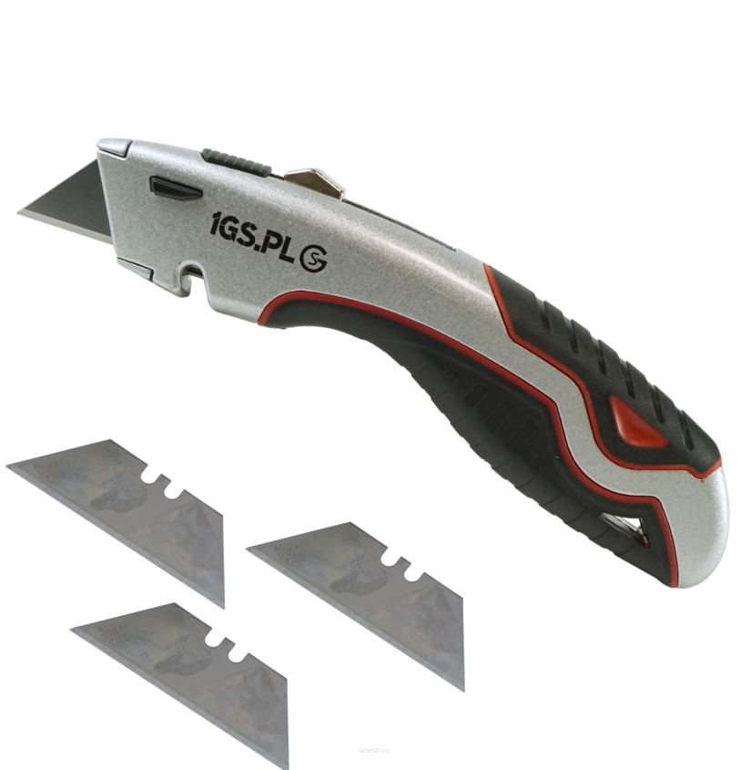 Nóż metalowy do cięcia z chowanym ostrzem