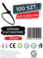 Opaski zaciskowe kablowe 4,0 x 500 mm - 2