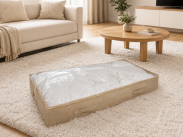 POJEMNIK SKŁADANY POD ŁÓŻKO 100 X 50 X 15 CM, NA POŚCIEL, PODUSZKI, KOCE, ORGANIZER 75L - 2