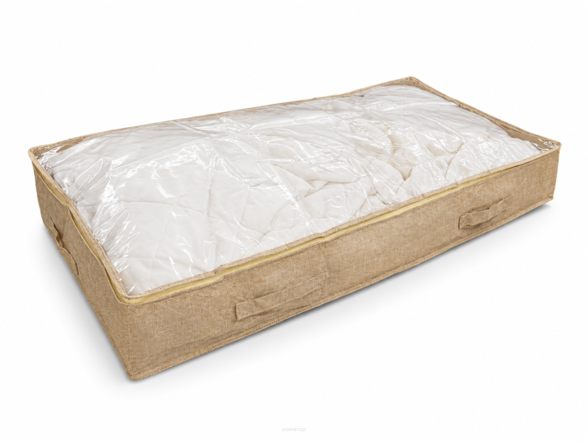 POJEMNIK SKŁADANY POD ŁÓŻKO 100 X 50 X 15 CM, NA POŚCIEL, PODUSZKI, KOCE, ORGANIZER 75L