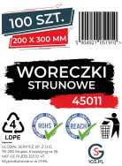 Woreczki strunowe 100 sztuk, mocne torebki zamykane 200 x 300 mm, grube 50 mic - 2