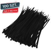 Opaski zaciskowe kablowe 3,6 x 150 mm - 3