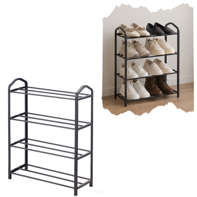 Półka na buty stojak regał organizer 4 półki loft do przedpokoju